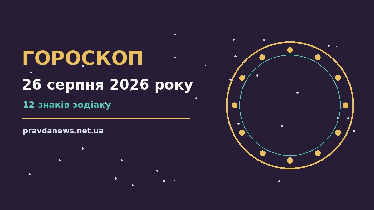 Гороскоп на 26 серпня 2026 року: знаки Зодіаку на тлі ранкового неба