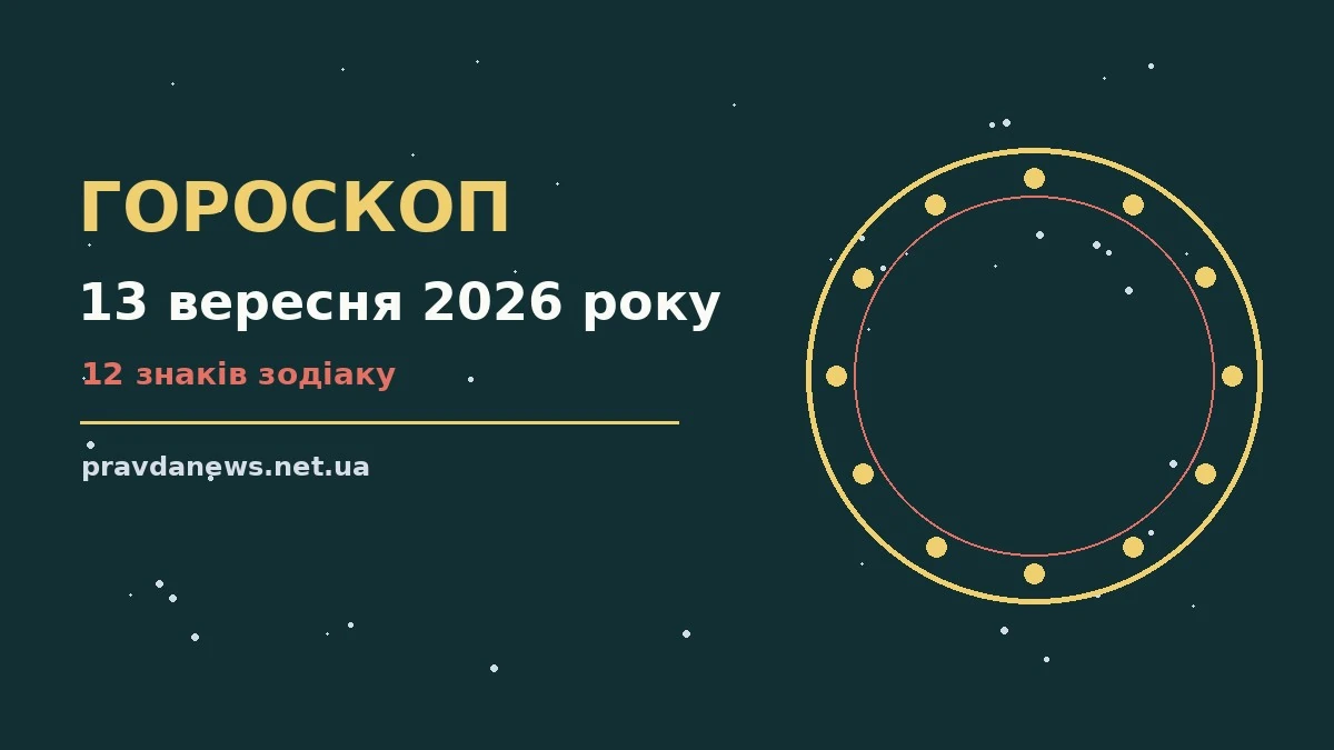Космічна ілюстрація нічного неба із сузір’ями та м’яким світінням, що символізує гороскоп на 13 вересня 2026 року для всіх знаків зодіаку